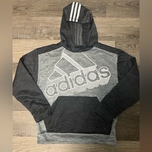 Adidas Hoodie Youth L  14/16 Black Grey